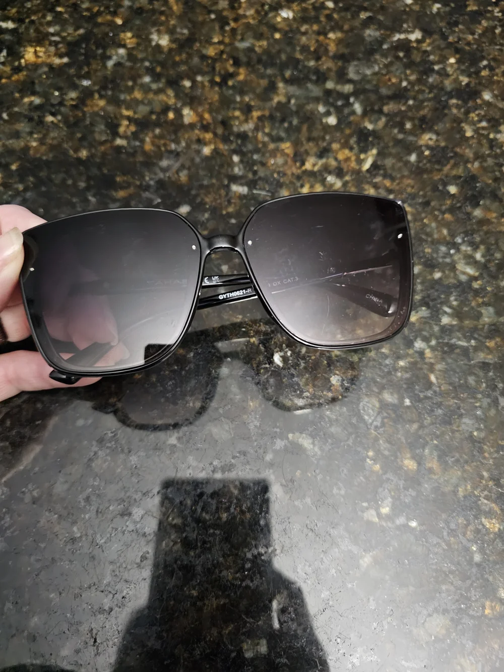 Tahari Women's Black Oversized Square Sunglasses